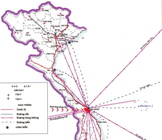 Hình ảnh TP Đà Nẵng trên bản đồ VN. Banthuocdietcontrung.com